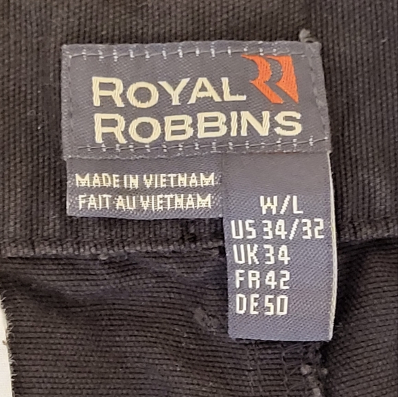 Royal Robbins Men's Pants 34x32 Dark Brown - Picture 2 of 4